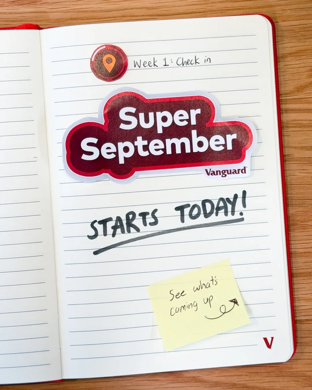 Start Super September with a check-in, slide 1